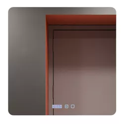 купить Зеркало для ванной Bayro Moon 800x800 LED touch нейтральный c подогревом, часами и термометром в Кишинёве 