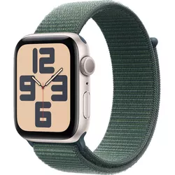 купить Смарт часы Apple Watch SE 2024 GPS 44mm Starlight Aluminium Case with Lake Green Sport Loop MXEW3 в Кишинёве 
