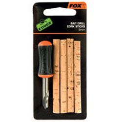 Набор сверло + 5 палок пробки для насадки плавающие - Fox Edges Bait Drill & Cork sticks 6mm