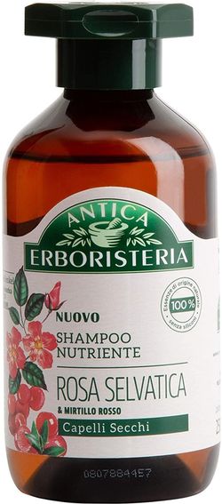 Șampon pentru par uscat Antica Erboristeria cu Trandafir Salbatic si Coacaze Rosii, 250 ml