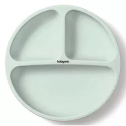 купить Посуда для кормления BabyOno 1482/03 Placa de silicon cu ventuza (verde) в Кишинёве 