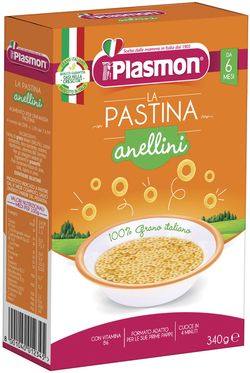Макароны PLASMON колечки (6 мес), 340 г