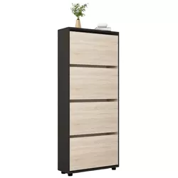 купить Полка для обуви Mobildor-Lux Leo Slim 50x16x164H cm Anthracite/Sonoma в Кишинёве 