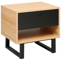 купить Тумбочка Deco Zenvo (50x40x49H) Oak/Black в Кишинёве 