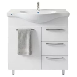 купить Шкаф под умывальник Mashtab 11338 Agat cu 3 sertare 75cm Alb в Кишинёве 