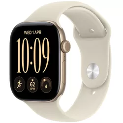 купить Смарт часы Apple Watch Series 12 GPS 46mm Light Gold Aluminium Case with Sand Sport Band M/L MJEP4 в Кишинёве 