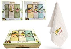 cumpără Textile de casă Promstore 57084 Set prosoape de bucatarie 3buc (40x60cm) Olive, bumbac în Chișinău 
