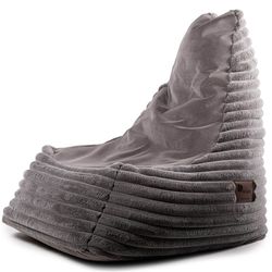 купить Кресло-мешок Because Soft Dark + Pouf (140x140x100cm) в Кишинёве 