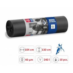 Пакеты для мусора 240л 10шт