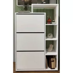 купить Полка для обуви Nex Home Lego, 90x32x143 см, Белый (18-04-01) в Кишинёве 