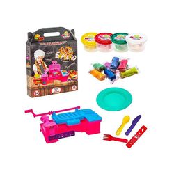 купить Набор для творчества Strateg 57194 Set de modelat Мистер тесто Barbecue, 24buc в Кишинёве 