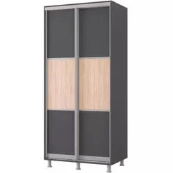 cumpără Dulap Mobildor-Lux Aron-S 1.0m-1.8m uși glisante din PAL orizontal (150x60x220H cm) Anthracite în Chișinău 