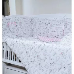 cumpără Lenjerie de pat pentru copii PernaMea Set lenjerie 8 piese HappyBaby Roz (PM.101007/2) în Chișinău 