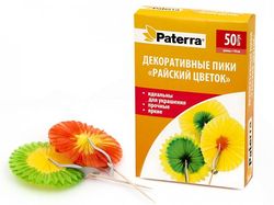 Scobitori decorative Paterra, flori, 150 mm,  12 buc.