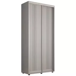 cumpără Dulap Mobildor-Lux Compact uși glisante PAL cu ornament linii (110x45x200H cm) Grey în Chișinău 
