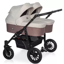 купить Детская коляска Riko Carucior pentru gemeni 2in1 Basic Saxo 03 Latte в Кишинёве 