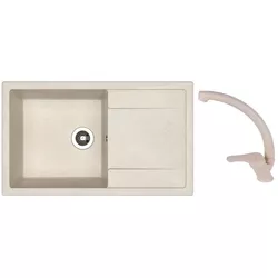 cumpără Chiuvetă bucătărie cu bateria Dr.Gans Techno 860 + SanDonna F 1069 bej în Chișinău 
