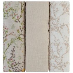 cumpără Accesoriu pentru înfășat Kikka Boo 31103010107 Pelinci de muselina Secret Garden Beige, 75x75cm, 3buc în Chișinău 