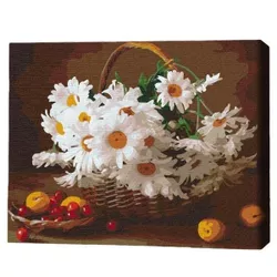 купить Картина по номерам BrushMe RBS29376FC 30x40cm (fără cutie) Margarete sălbatice в Кишинёве 
