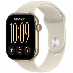 купить Смарт часы Apple Watch Series 12 GPS 42mm Light Gold Aluminium Case with Sand Sport Band M/L MJEE4 в Кишинёве 