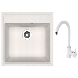 купить Мойка кухонная со смесителем Dr.Gans Nika 570 + SanDonna F 7073 alb в Кишинёве 