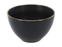 Салатница керамическая 14cm Metallic Rim Black
