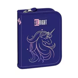 cumpără Penar școlar St.RIGHT 57802 Penar 1zip, 20.5x14x3.5cm, Unicorn Glow, textil în Chișinău 
