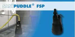 pompa SFA Saniflo Sanipuddle pompă submersibilă cu funcție de aspirație sub 1 mm,cu sensori de nivel