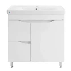 купить Шкаф под умывальник Mashtab 11742 Print cu 2 sertare+usa 80cm Alb в Кишинёве 