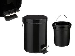 Cos pentru gunoi cu pedala Five 3l D17X24.5cm, metal, negru