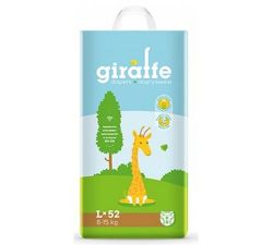 Подгузники  Lovular Giraffe L (8-15 kg) 52 шт