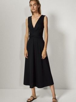Платье Massimo Dutti Чёрный 6634/583/800