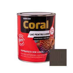 CORAL Лак для дерева на водной основе 0,75 л, Эбеновое дерево