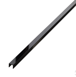 Profil Inox pentru gresie U-10-2440-BLACK-MI 10x240cm