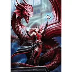 купить Пазл Trefl 10902 Puzzle 1000 Premium Plus. Fantasy Collection by Anne Stokes: Scarlet Mage в Кишинёве 