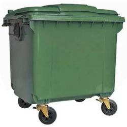 купить Урна для мусора Hydro S Tomberon din plastic cu capac plat, 1100 L, verde 8001211 в Кишинёве 