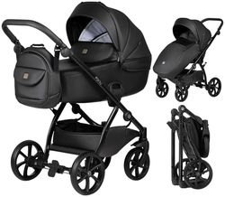 купить Детская коляска Tutis 2in1 UNO5+ Leather 2/1 Jet Black (1402699) в Кишинёве 