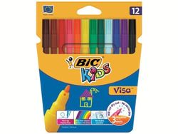 Set carioci lavabile 12buc BIC Visa