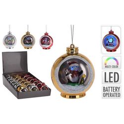 купить Новогодний декор Promstore 48995 Украшение елочное LED Шар с фигуркой внутри, 3дизайна в Кишинёве 