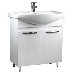 cumpără Dulap pentru lavoar Mashtab 11333 Agat cu 2 usi 75cm Alb în Chișinău 