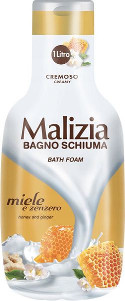 Гель-пена для душа и ванны Malizia Miele/мёд 1л