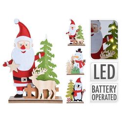 купить Новогодний декор Promstore 49050 Дед Мороз/Снеговик с елкой и оленем 36cm в Кишинёве 
