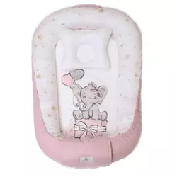 купить Гнездо для новорожденных PernaMea Babynest Premium Elefant Roz (PM.101552/8) в Кишинёве 