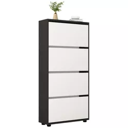 cumpără Raft pentru încălțăminte Mobildor-Lux Leo 70x27x164H cm Anthracite/White în Chișinău 