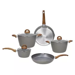 купить Набор посуды Tognana 56921 Set de vase antiaderente Natural Love, 8 buc, gri в Кишинёве 