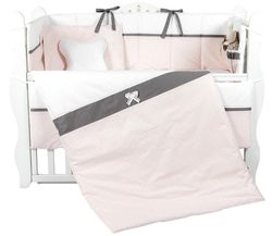 cumpără Lenjerie de pat pentru copii PernaMea Set lenjerie 8 piese Renaissance Buline Roz (PM.101641/4) în Chișinău 