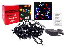 Огни новогодние "Нить" 100LED разноцвет, 8.5m