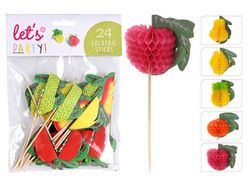 Set betisoare pentru aperitive "Fructe" 24buc, 10cm