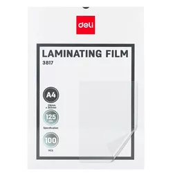 купить Плёнка для ламинирования Deli DLE3817, A4, 125мkм, 100 листов в Кишинёве 