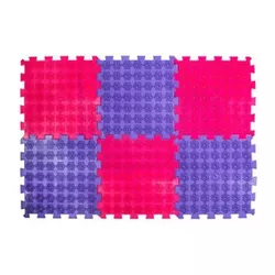купить Игровой комплекс для детей Ortek 09533 Коврик-пазл массажный Lotus (6эл) 26x26cm в Кишинёве 